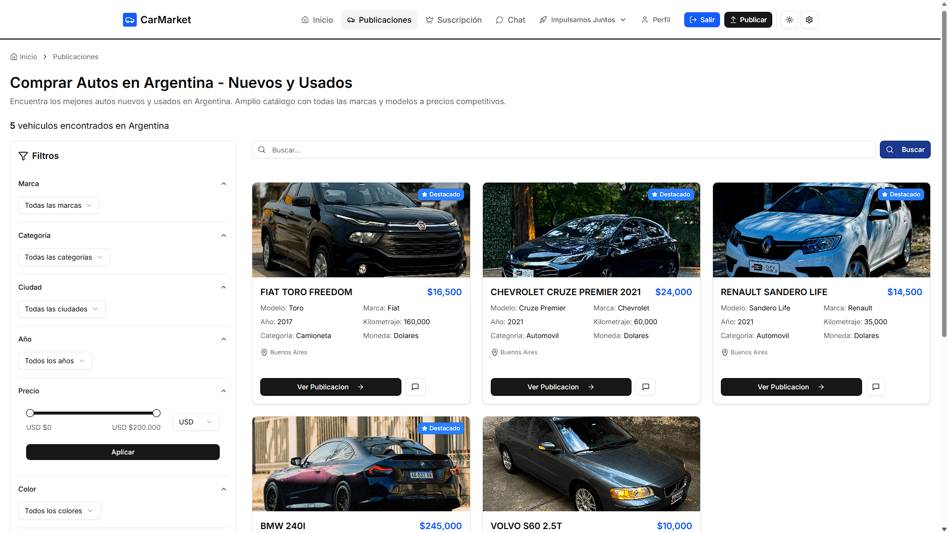 Car Market Argentina - Screenshot 2